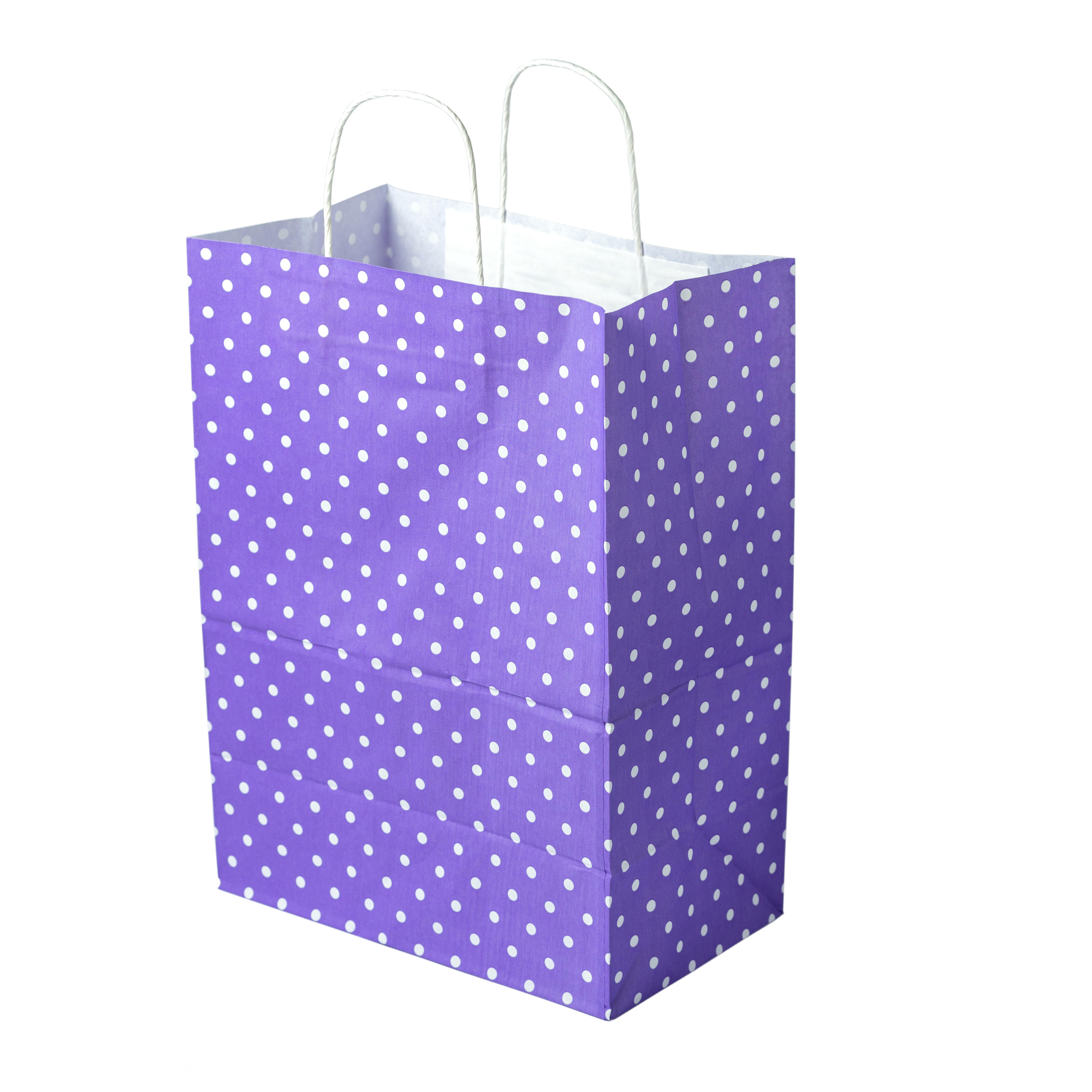 Бумажный пакет с кручеными ручками Eko-kraft 260х150х350 мм 30 шт. Фиолетовый