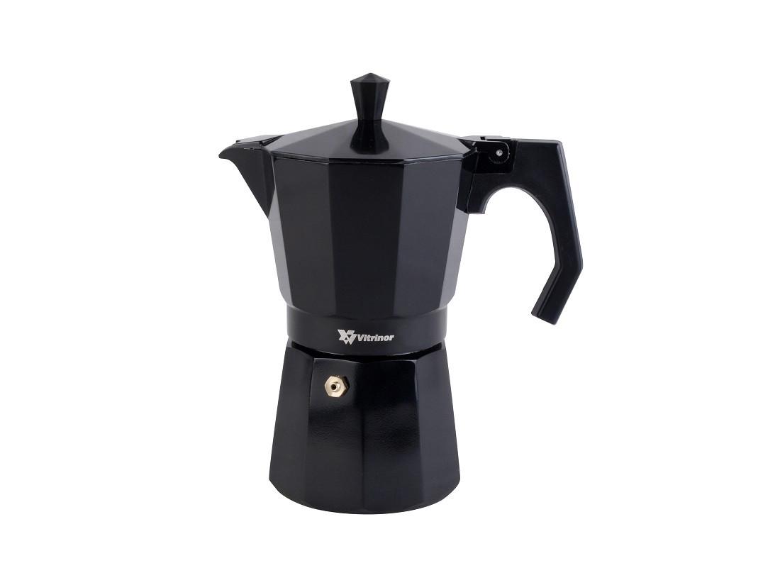 Гейзерная кофеварка Vitrinor алюминиевая 300 мл на 6 чашек Black (1224243)