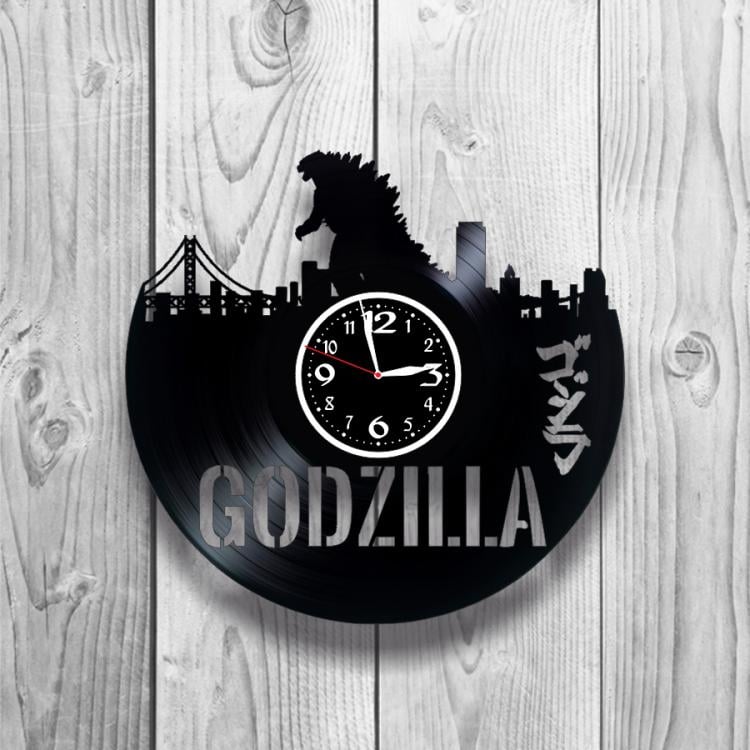 Часы настенные Godzilla 0355 из виниловой пластинки