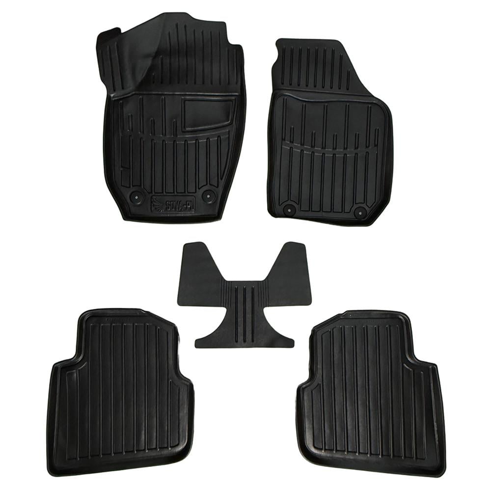 Коврики в салон SOVA-PL для Skoda Roomster 2006-2015 резиновые 5 шт. Черный (28800508)