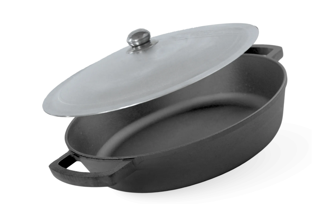 Жаровня чавунна Brizoll з алюмінієвою кришкою 360х80 мм (24380549) Жаровня чавунна Brizoll з алюмінієвою кришкою 360х80 мм (24380549)