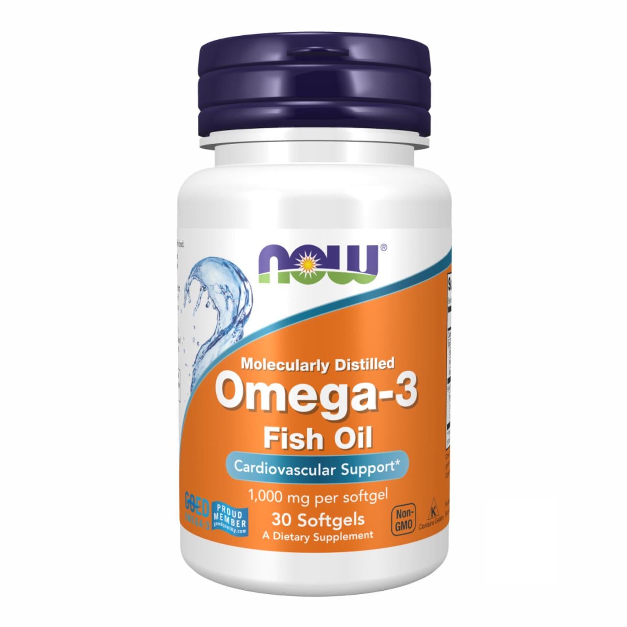 Омега-3 NOW Foods EPA/DHA для сердца/сосудов и мозга 30 капсул 1000 мг