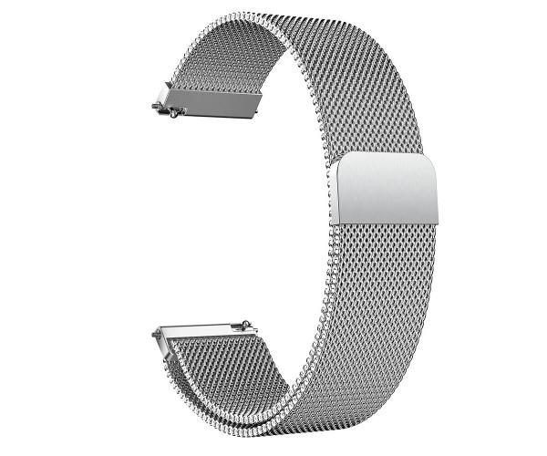 Ремінець Milanese Magnetic для смарт-годинників Huawei Watch 5 42 мм з магнітною застібкою 18 мм Срібний