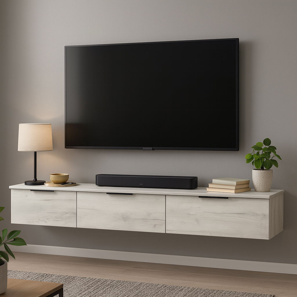 Тумба под телевизор ТВ1 SENAM 220х1400х360 мм ДСП Дуб Крафт Белый - фото 1 Тумба под телевизор ТВ1 SENAM 220х1400х360 мм ДСП Дуб Крафт Белый - фото 1