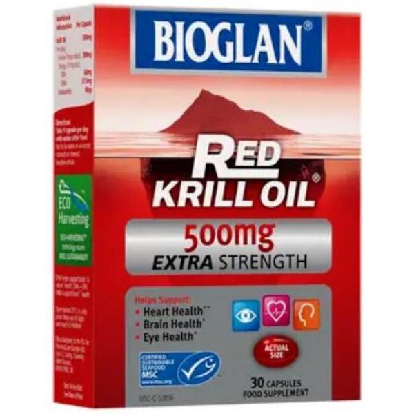 Жирная кислота Bioglan Extra Strength 500 mg Red Krill Oil 30 капс. (000020693)