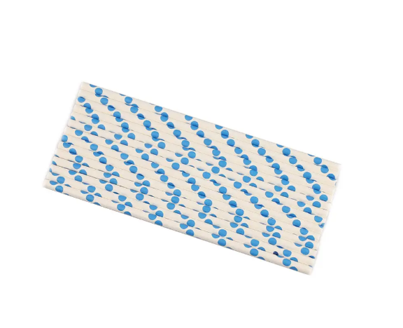 Трубочки коктейльные в горошек 25 шт. 20 см Голубо-белый (2108/10) - фото 3 Трубочки коктейльные в горошек 25 шт. 20 см Голубо-белый (2108/10) - фото 3