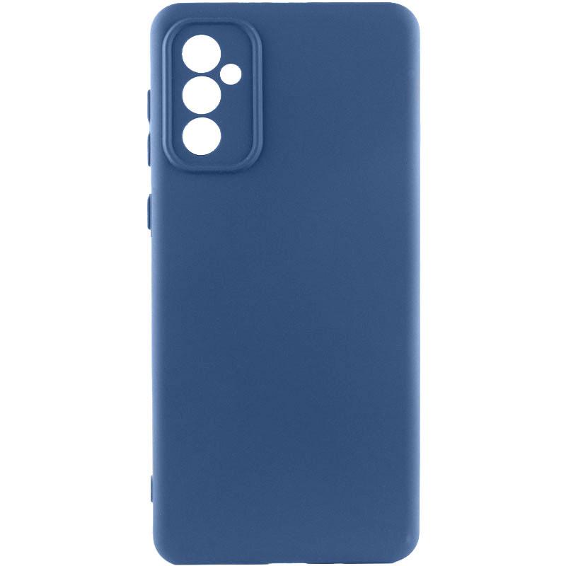 Противоударный чехол TPU GETMAN Liquid Silk Full Camera для Samsung Galaxy A56 5G Синий / Navy Blue