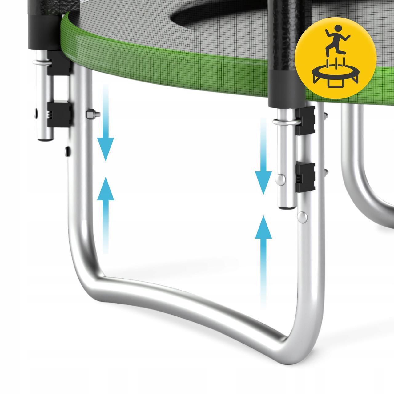 Батут с наружной сеткой 4FIZJO Classic 8FT 252 см Black/Green (P-5907739314123) - фото 2 Батут с наружной сеткой 4FIZJO Classic 8FT 252 см Black/Green (P-5907739314123) - фото 2