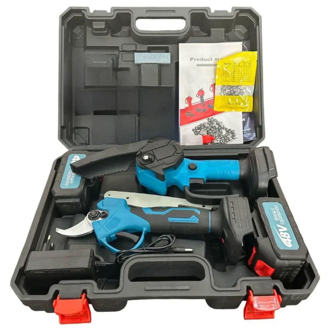 Комплект садовый аккумуляторный 2в1 0002/MK минипила и секатор (31480563)