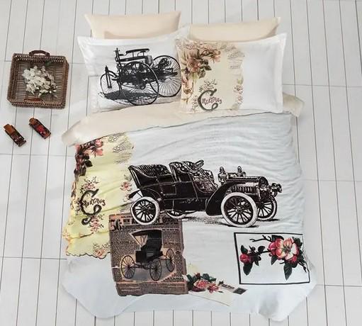 Постільна білизна Prima Casa Vintage Car сатин полуторна