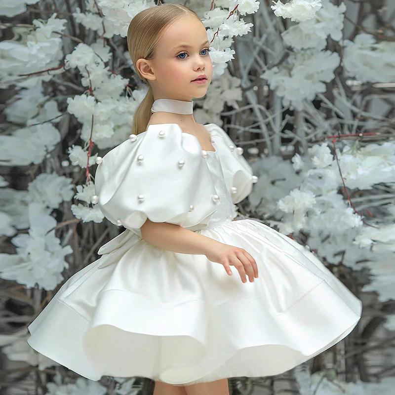 Платье праздничное детское KatyKids Мия с жемчугом и пышной юбкой 120 см Белый (11076010800)