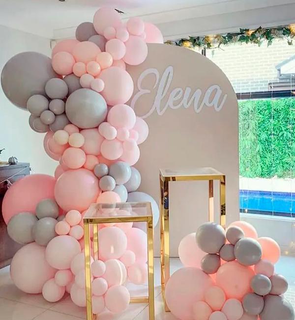 Арка из шаров Arch 110 шт. Pink/Gray (10959642)