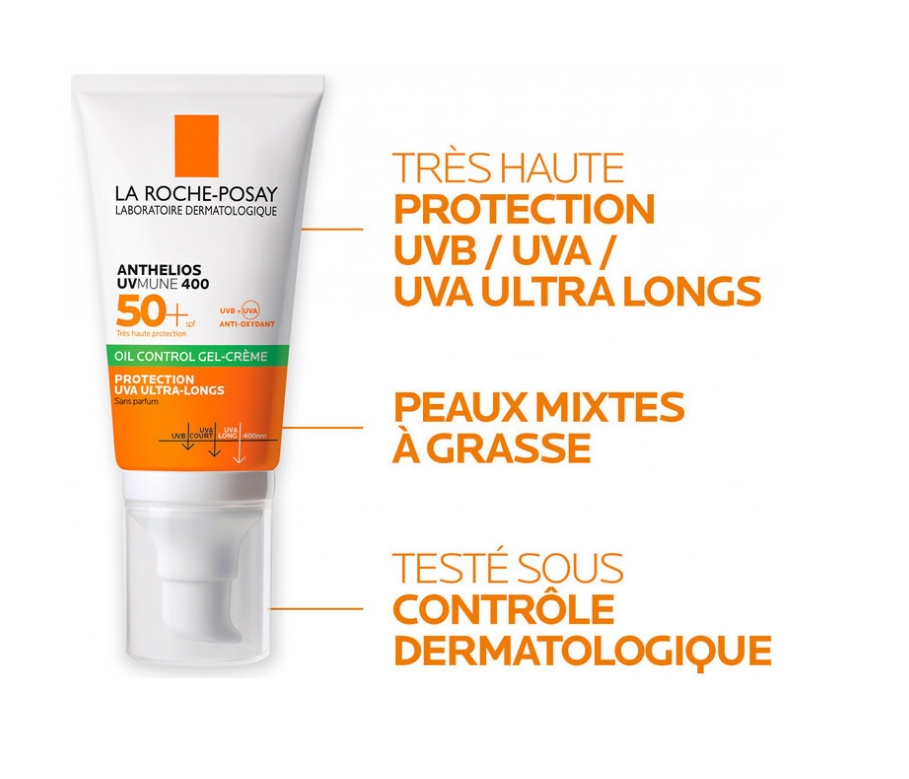 Гель-крем солнцезащитный La Roche-Posay Anthelios XL матовый SPF 50+ 50 мл (24972937) - фото 2