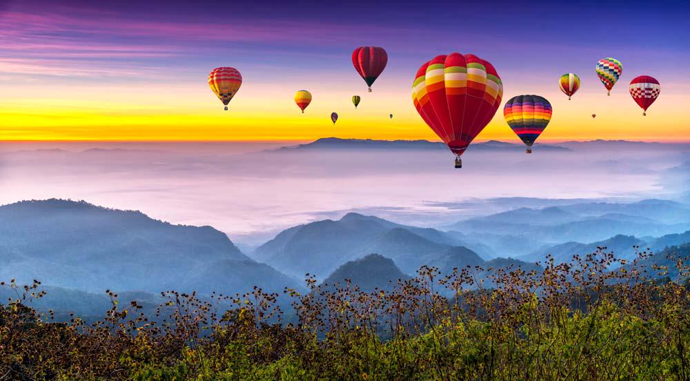 Фотообои Artside Воздушные шары на закате 1352415068