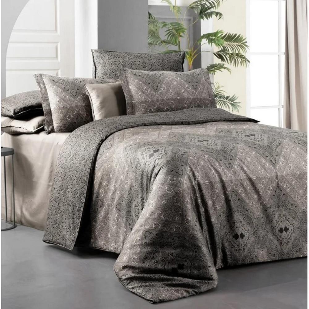 Комплект постельного белья Sarev Brezno bej сатин делюкс 300ТС семейный (2000022282539)