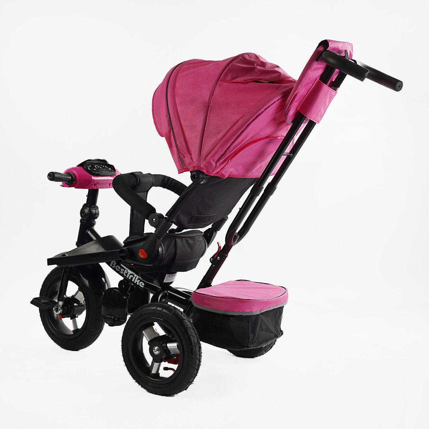 Велосипед дитячий триколісний Best Trike 6088 F надувні/фара з USB/пультом/батьківською ручкою Рожевий (701-16) - фото 3 Велосипед дитячий триколісний Best Trike 6088 F надувні/фара з USB/пультом/батьківською ручкою Рожевий (701-16) - фото 3
