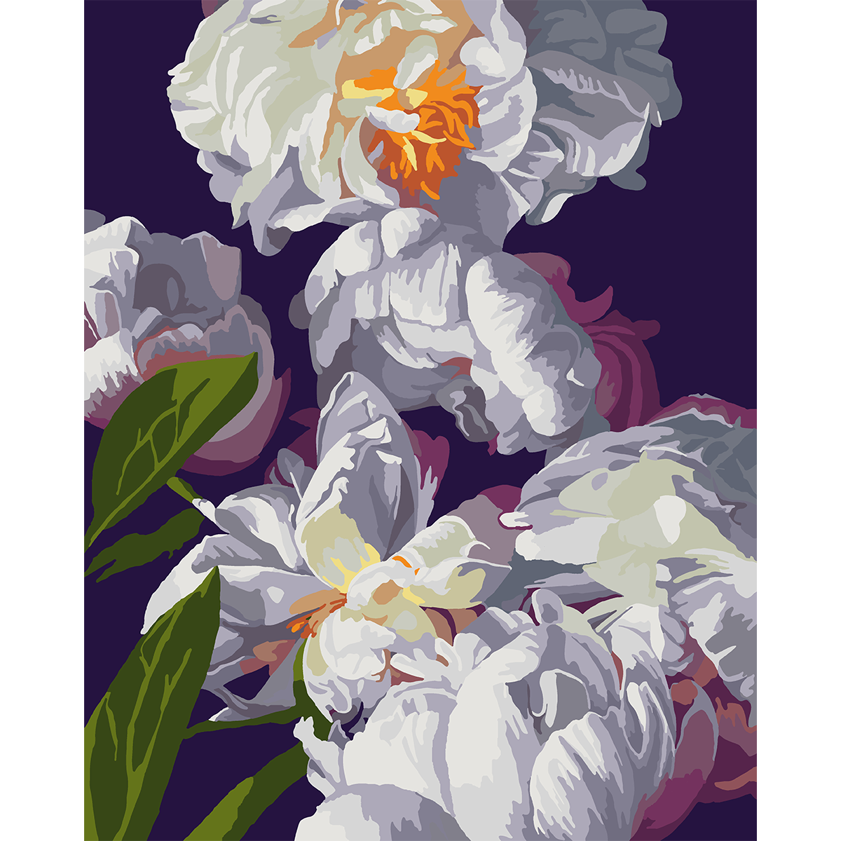 Картина по номерам Santi Величественные пионы 40x50 см (Top-954510)