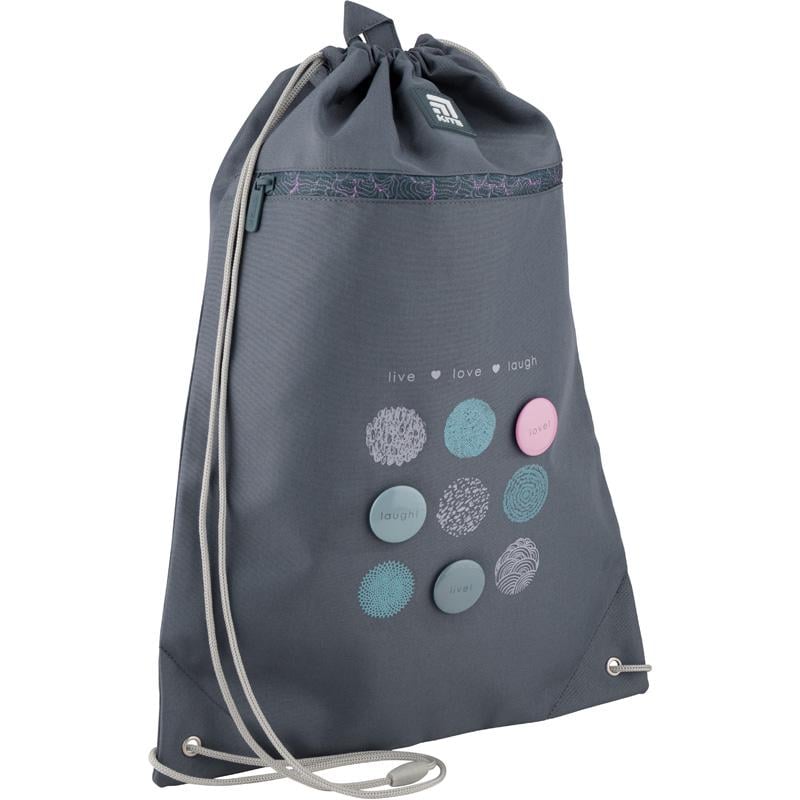 Сумка для обуви KITE Education с карманом 49x36 см Серый (K20-601L-2)