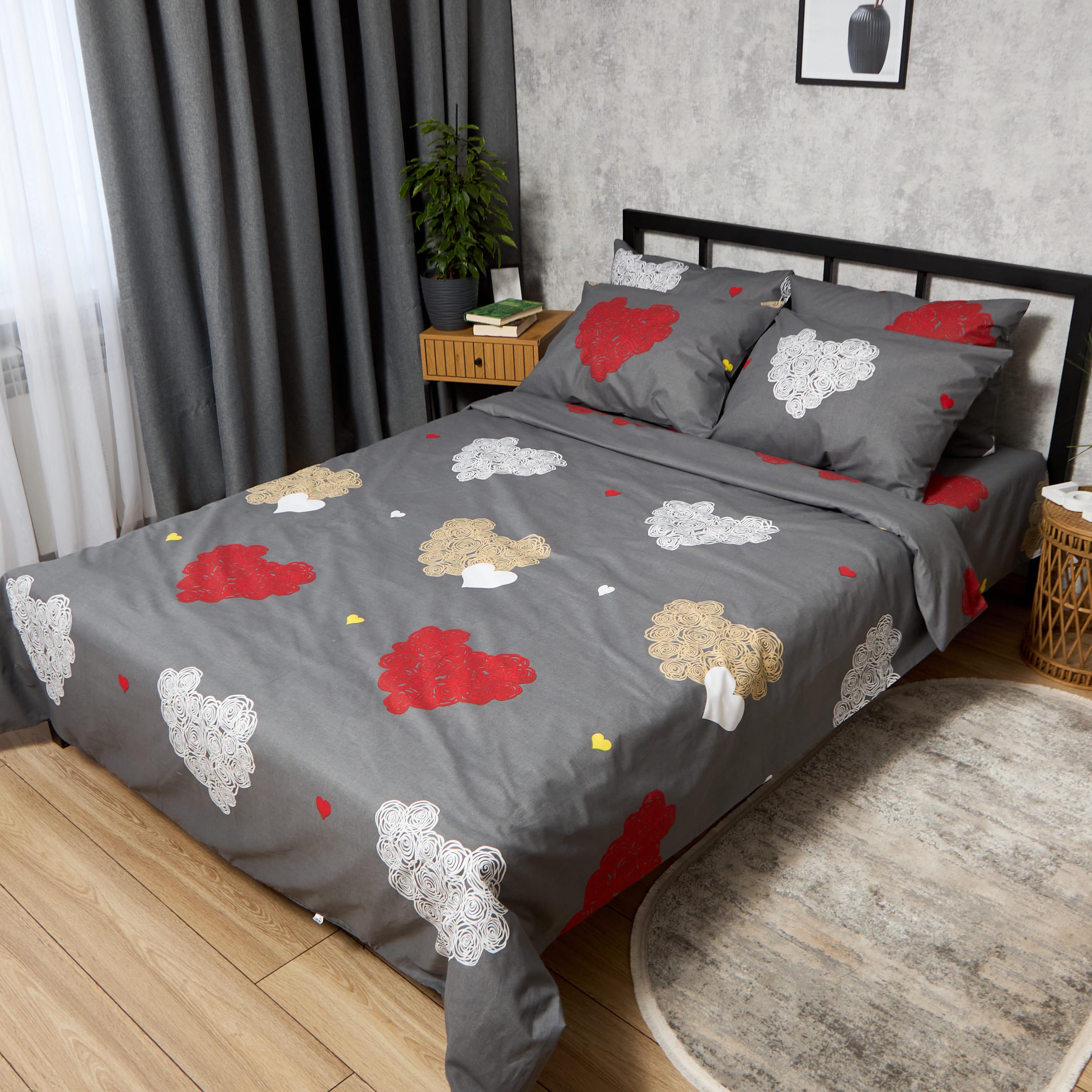Комплект постельного белья Moon&Star Бязь Gold Люкс Soft Love полуторный 143х210 см наволочки 2 шт. (MS-820011882)