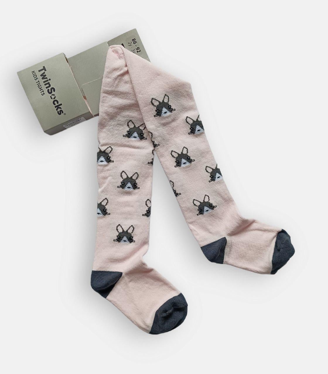 Колготки для дівчинки TwinSocks Кролики р. 18 116-122 см Рожевий (310)
