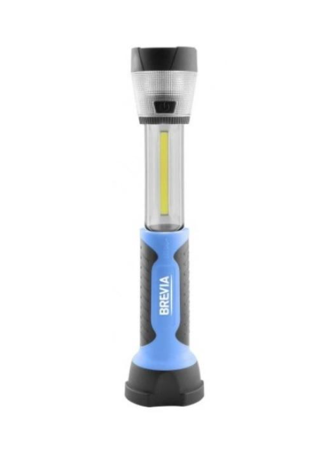 Лампа инспекционная Brevia 3W COB 1W 8LED телескопическая 300lm 2000 mAh адаптер AC (11330)