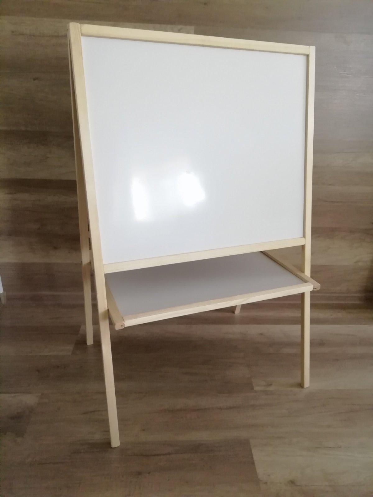 Двухсторонний мольберт детский магнитный 3в1 Неокрашенный - фото 2