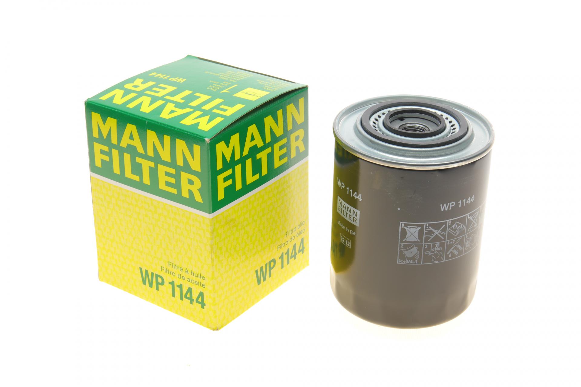 Фильтр масляный Mann-Filter для Renault Master/Peugeot Boxer/Fiat Ducato/Citroen Jumper 2,5D/2,8DTI/HDI 80- (WP 1144)