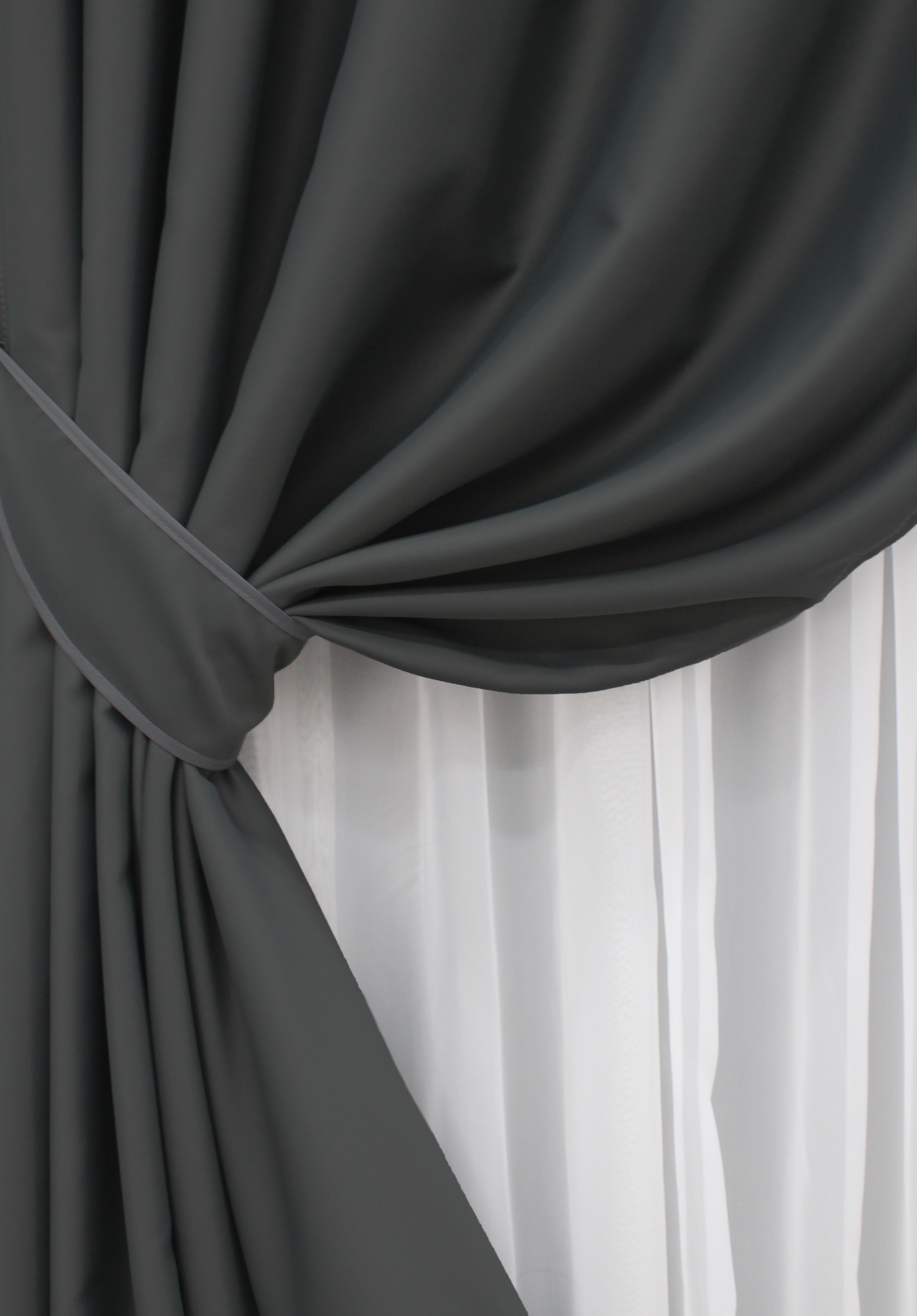 Комплект готових штор VR-Textil Блекаут Midnight № 1399ш 150х290 см 2 шт. Графітовий (33-0266) - фото 7 Комплект готових штор VR-Textil Блекаут Midnight № 1399ш 150х290 см 2 шт. Графітовий (33-0266) - фото 7