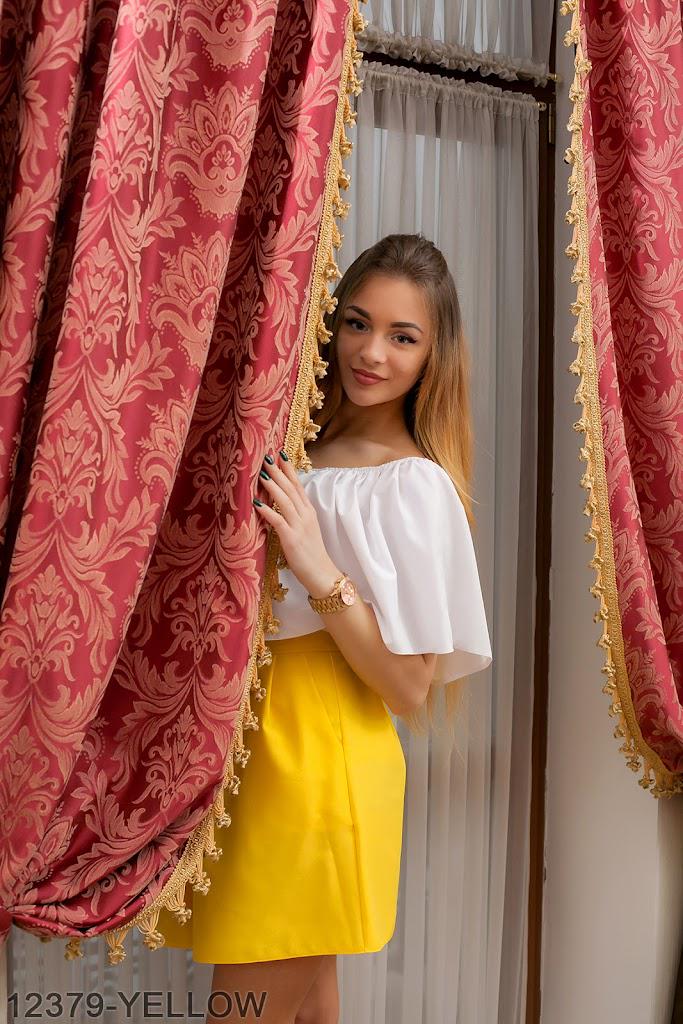 Юбка женская Podium Roberta 12379-YELLOW M Желтый - фото 3 Юбка женская Podium Roberta 12379-YELLOW M Желтый - фото 3