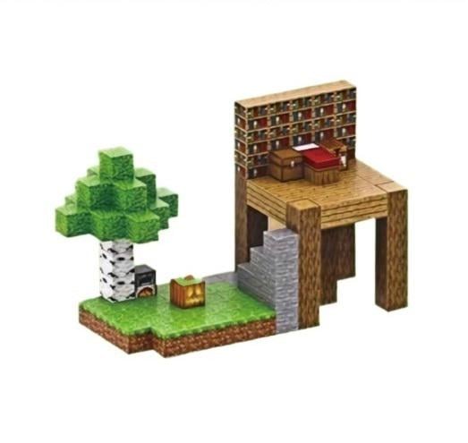 Конструктор магнітний Minecraft Будинок у джунглях 128 шт./4 фігурки (005/3)