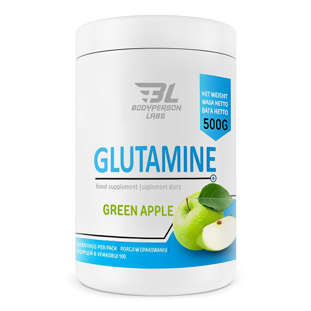 Аминокислота Bodyperson Labs Glutamine Зеленое яблоко 500 г (2487392566)
