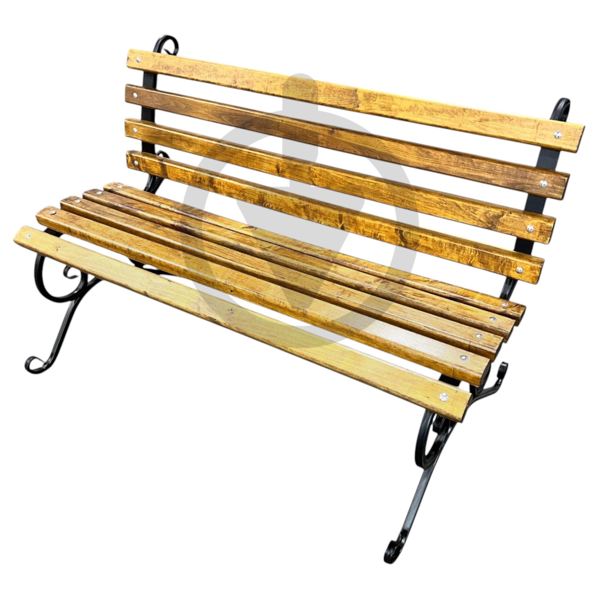 Скамейка садовая парковая кованая AVVS деревянная 1,3 м (9.0/130) Скамейка садовая парковая кованая AVVS деревянная 1,3 м (9.0/130)