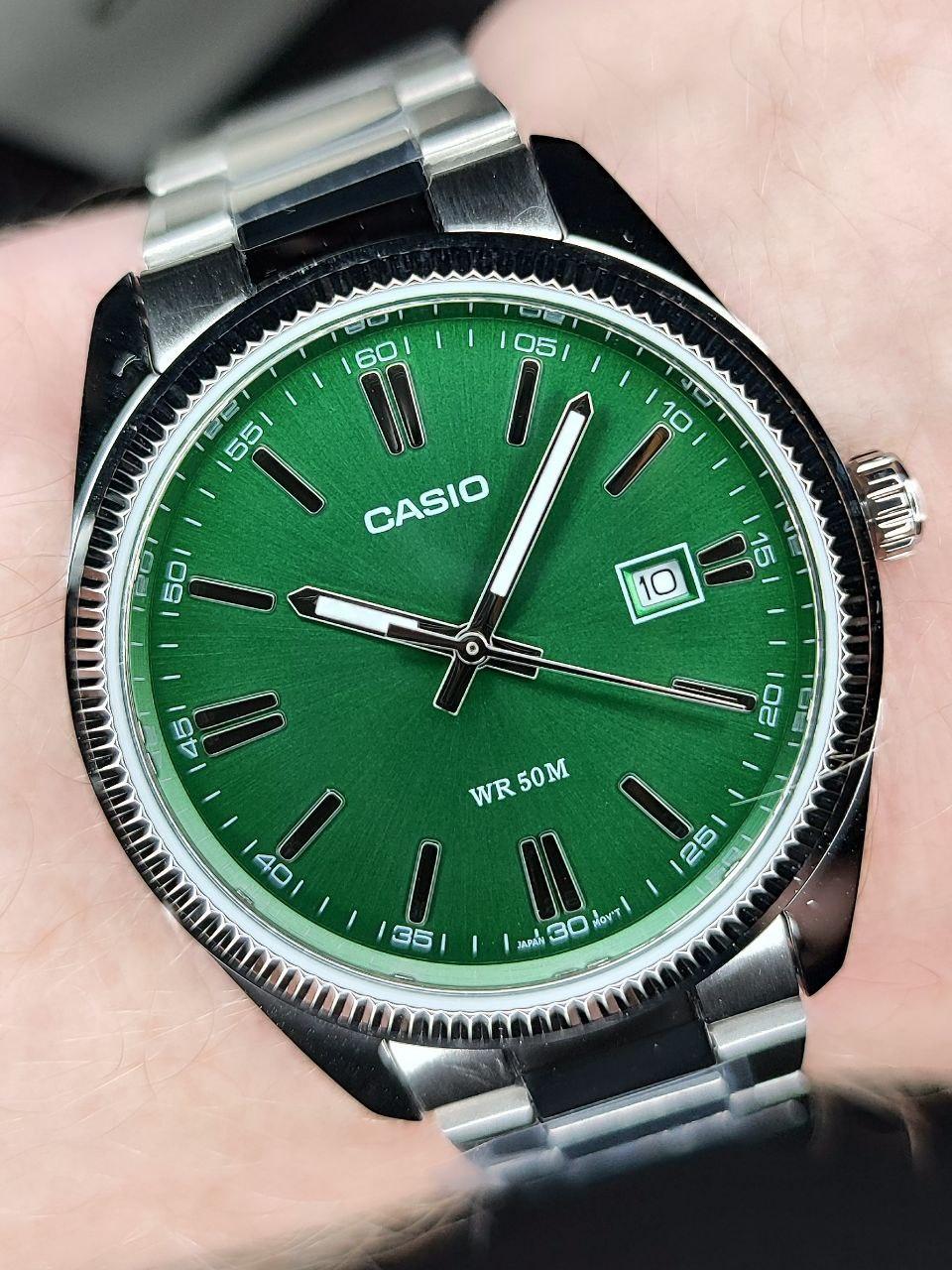 Наручные часы мужские Casio MTP-1302PD-3A Timeless Collection Зеленый (2670265313)