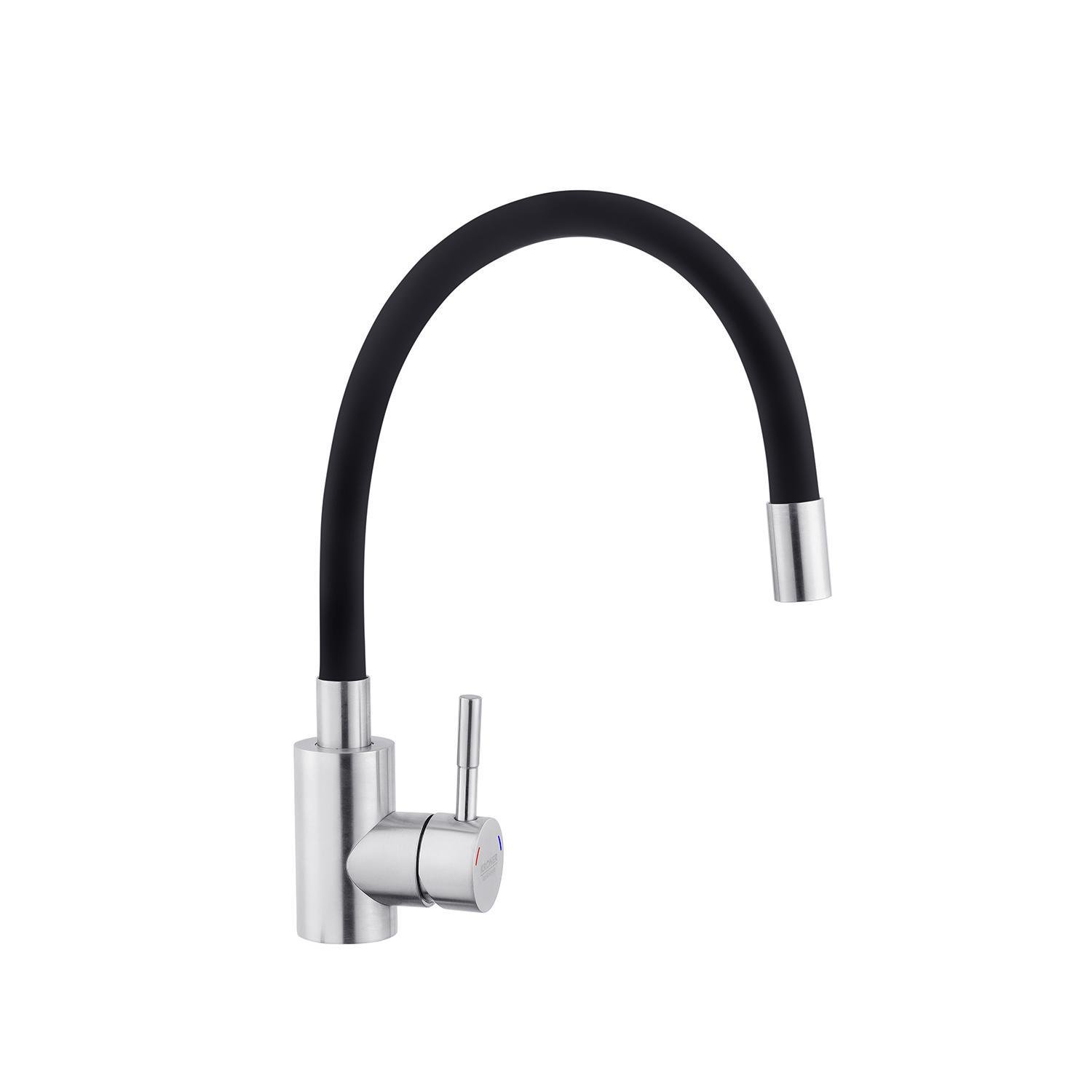 Смеситель для кухни с гибким изливом Kroner KRP Edelstahl Klassisch (ESG035BLK)