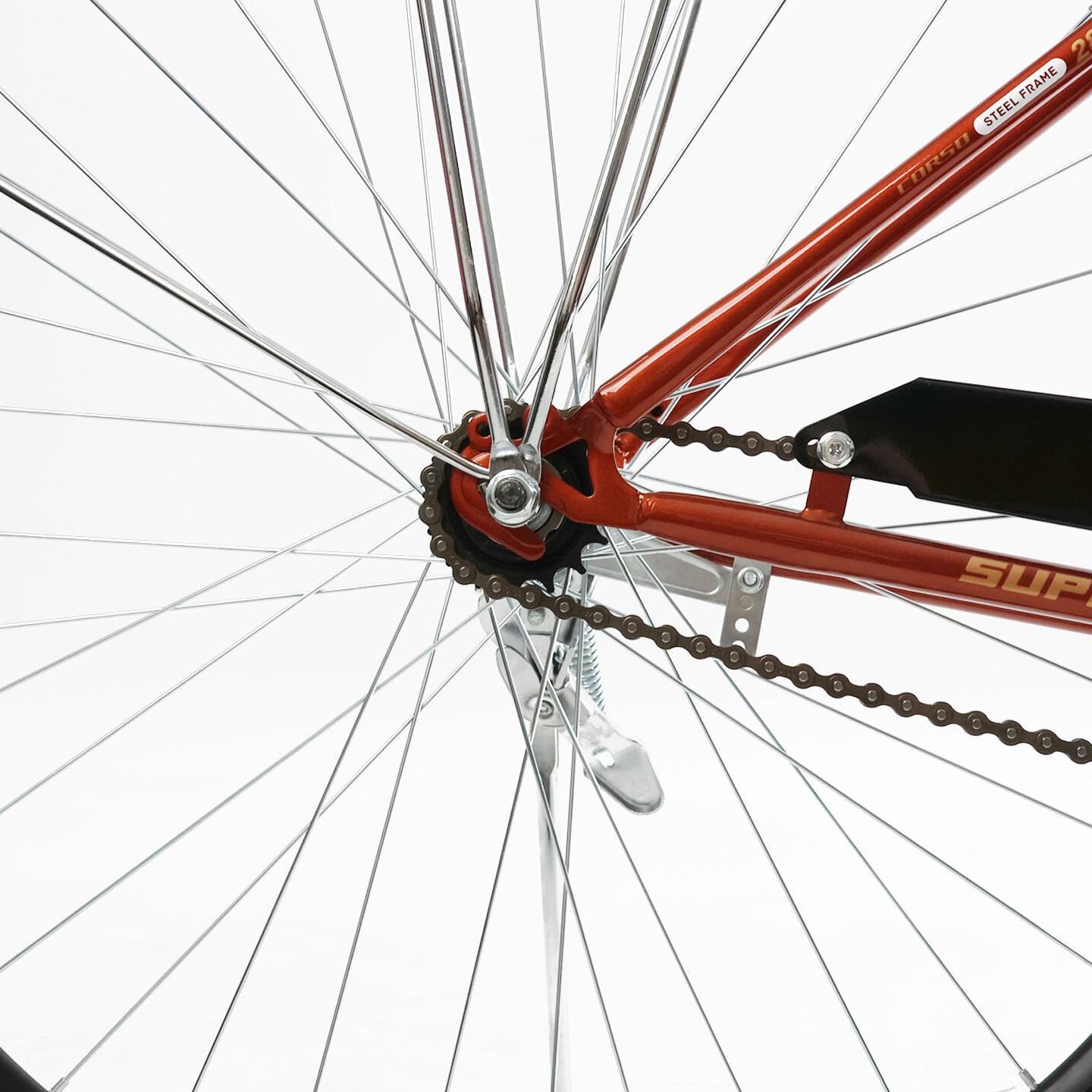 Велосипед міський Corso Montana з багажником рама 20"/28" Червоний - фото 5 Велосипед міський Corso Montana з багажником рама 20"/28" Червоний - фото 5