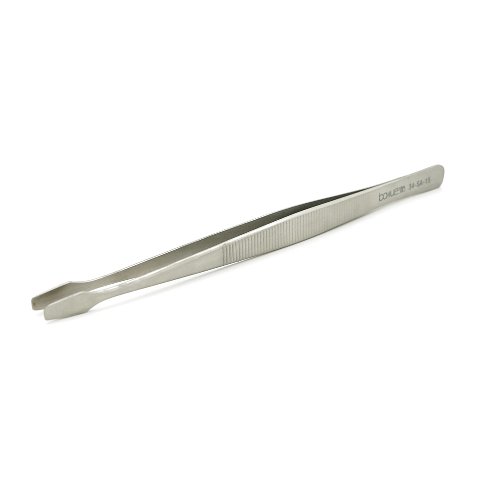 Пинцет плоский BAKU BA 34-SA-15 для пайки и монтажа (YUT_V3051)