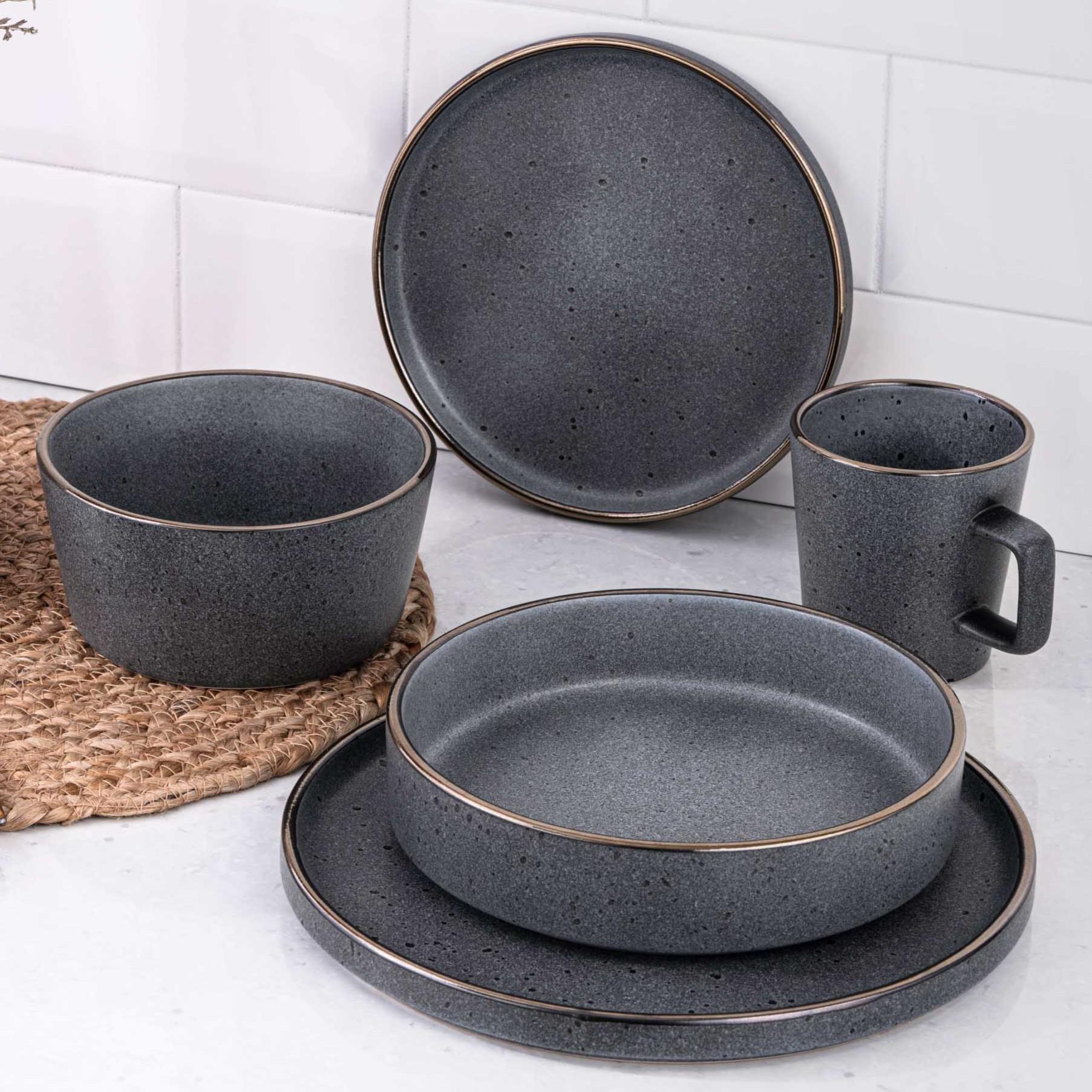 Сервиз столовый Ardesto Fasano 24 пр. Серый (8-6-5086619)