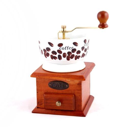Млинок для кави дерев'яний корпус з металевим механізмом 12,5х12,5х17 см (CH082) Млинок для кави дерев'яний корпус з металевим механізмом 12,5х12,5х17 см (CH082)