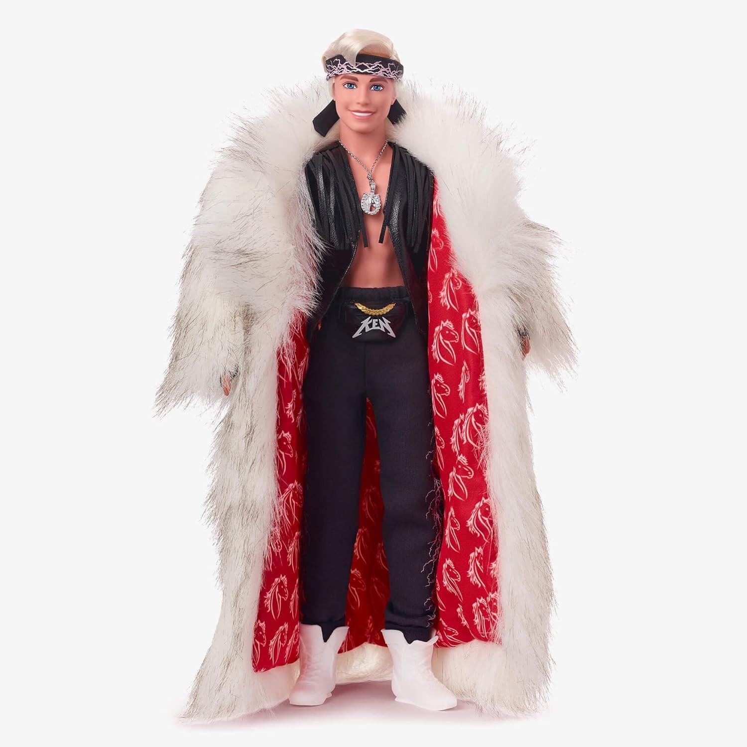 Кукла коллекционная Barbie The Movie Collectible Ken Doll Wearing Big Faux Fur Coat (BR0318)