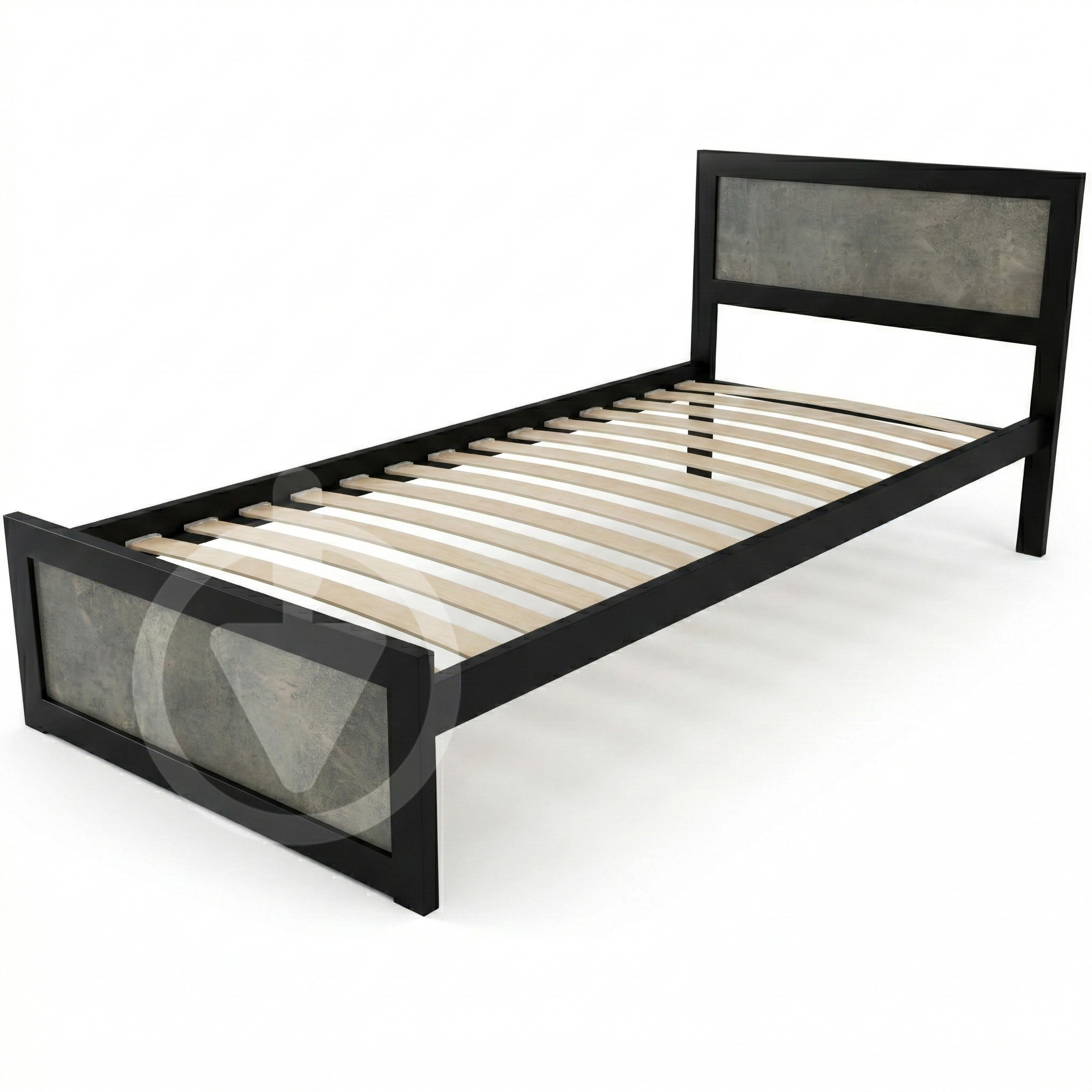 Кровать односпальная RoMax Loft 90х200 см Индастриал/Черный