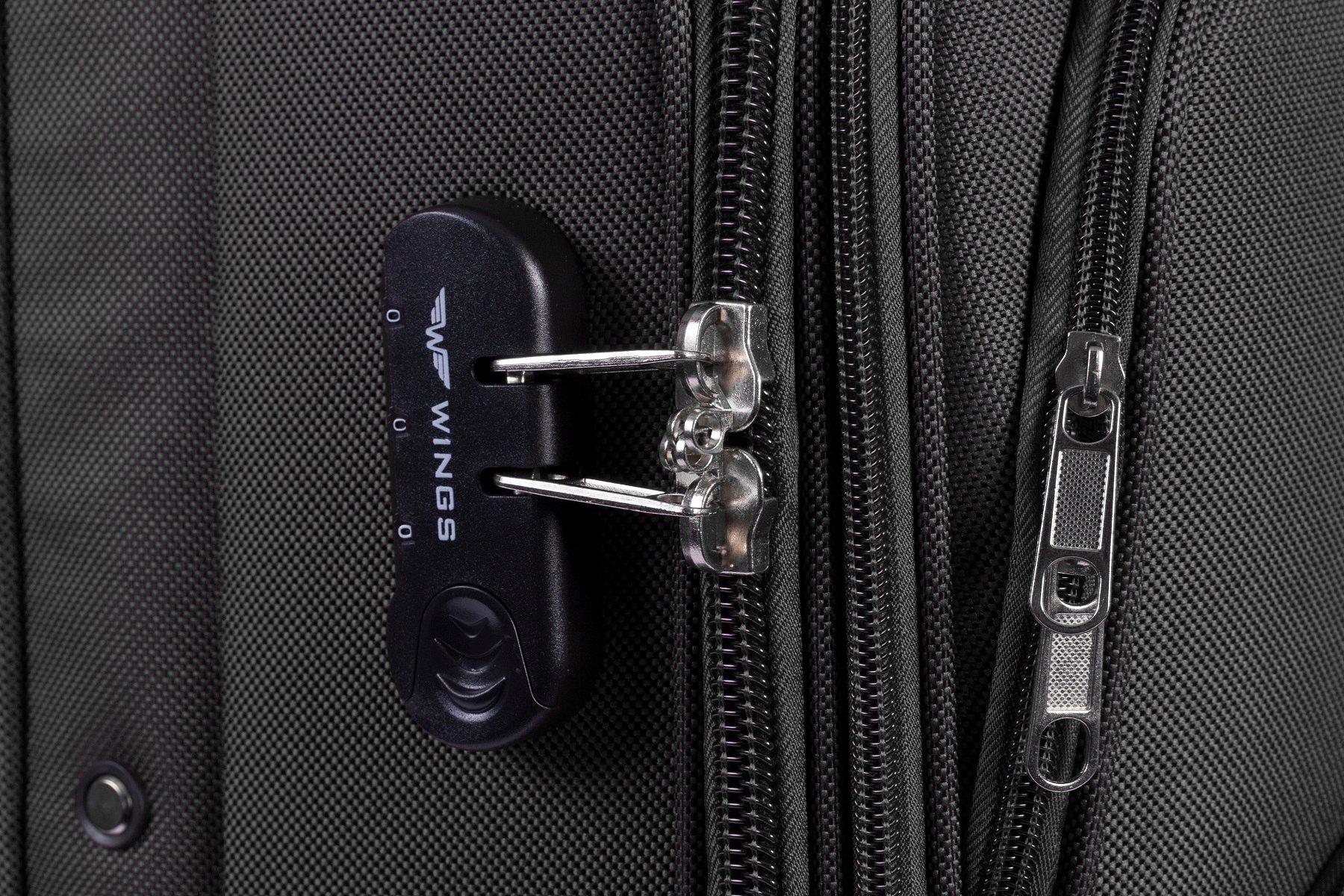 Чемодан тканевый Wings 6802 малый 2 колеса Серый (Vt00015) - фото 3 Чемодан тканевый Wings 6802 малый 2 колеса Серый (Vt00015) - фото 3