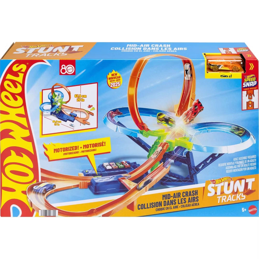 Игровой набор Хот Уилс Столкновение в воздухе Hot Wheels Stunt Tracks Mid-Air Crash Playset