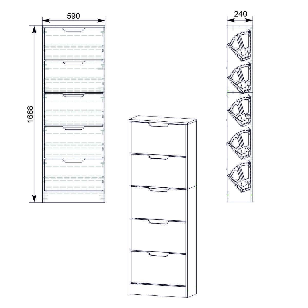 Подставка для обуви ТО-25 высокая с дверцей Венге - фото 2