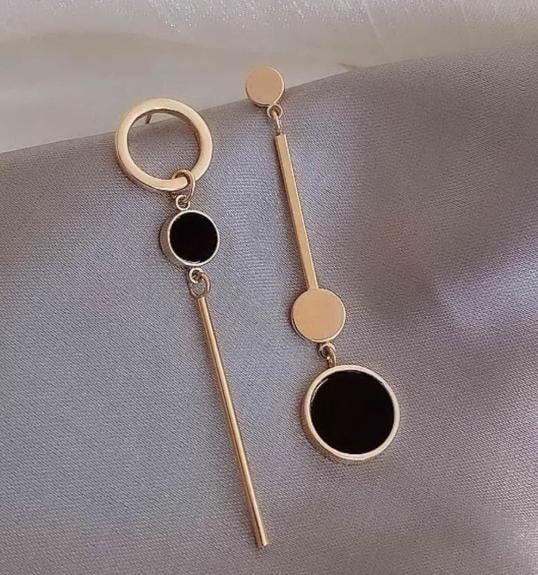 Сережки кисті і коло довгі Чорний (1461954025)