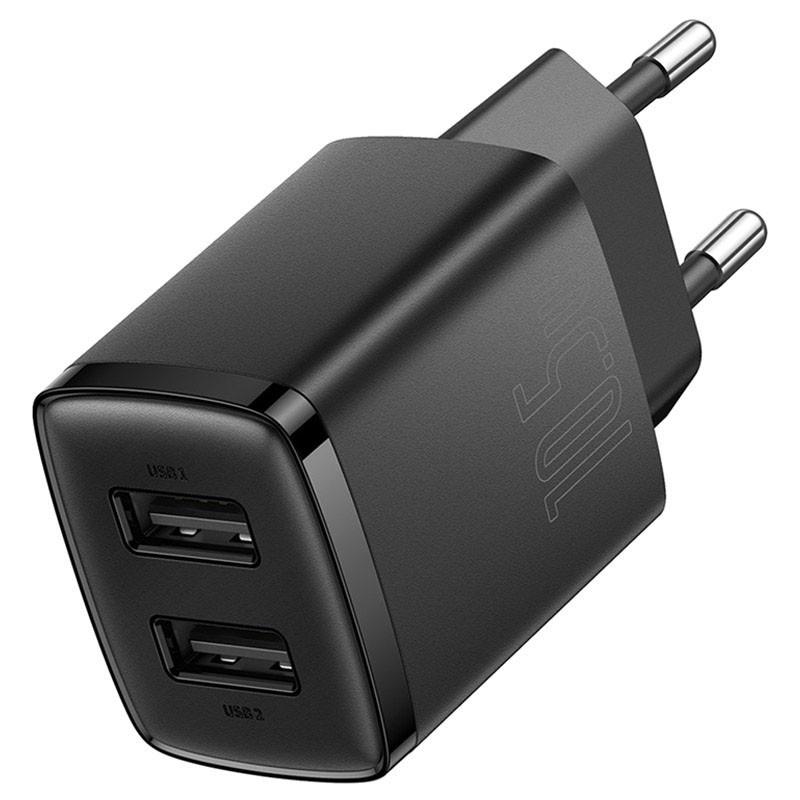 Зарядное устройство сетевое BASEUS Compact 10.5W 2USB CCXJ01 Черный (00000056088_1)