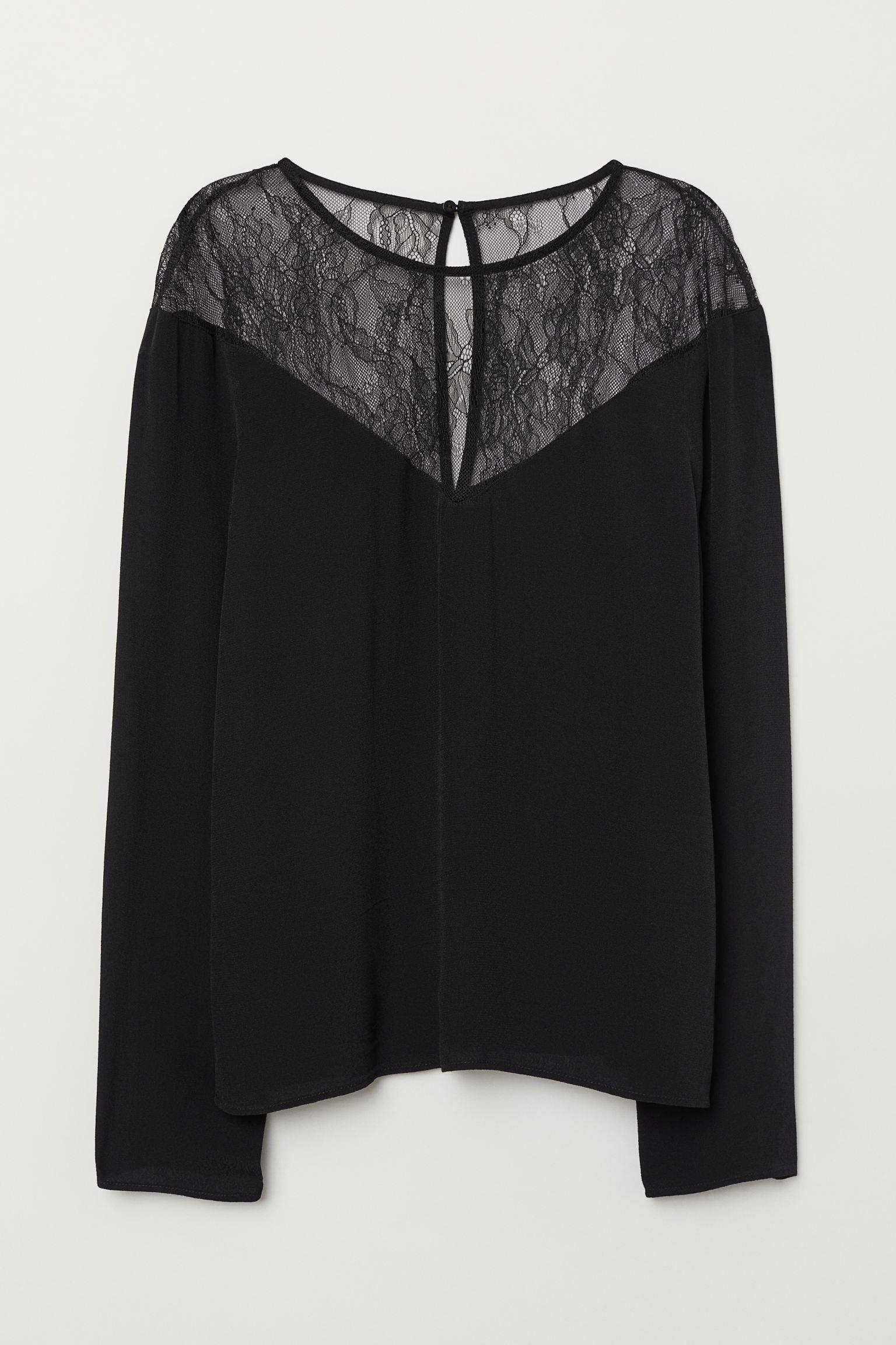 Блуза H&M р. 34 Черный (22076848868)