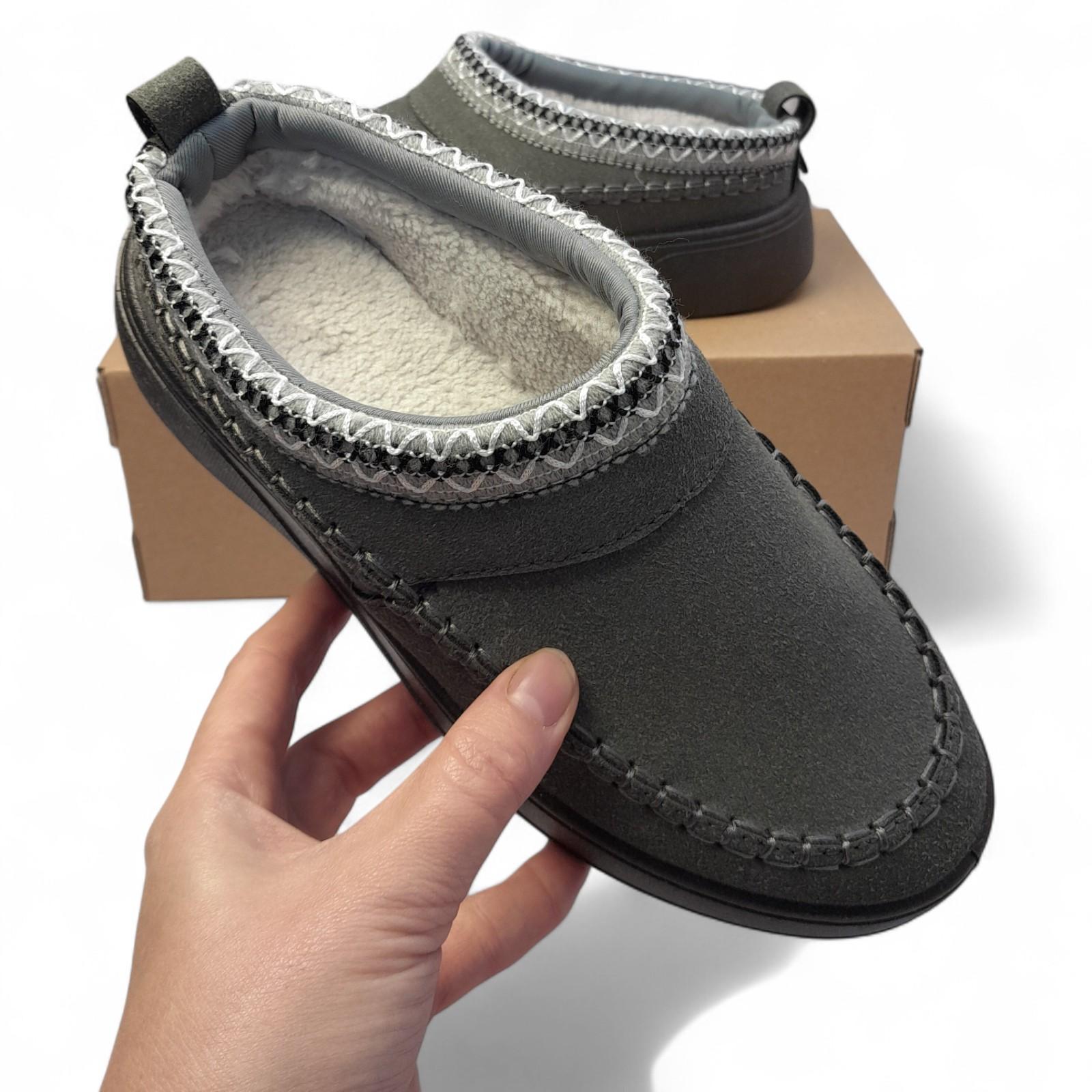 Сабо женские утепленные Dago с экозамшей на меху р. 38 24 см Серый (2807939226) - фото 4