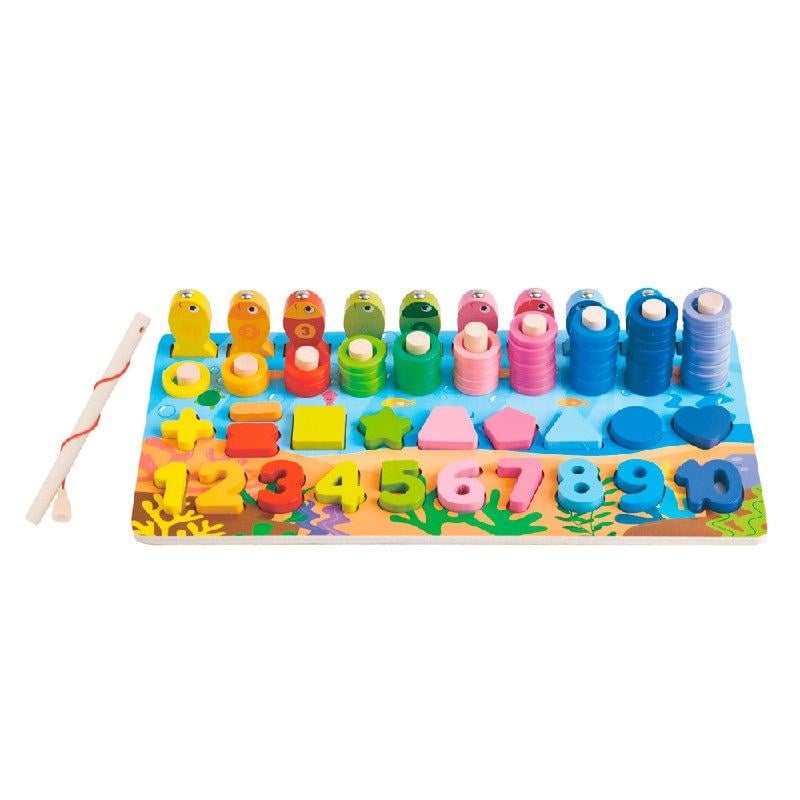 Деревянная игра сортер 4FUN Game 76345 Океан и Я с магнитной рыбалкой (1710136435)