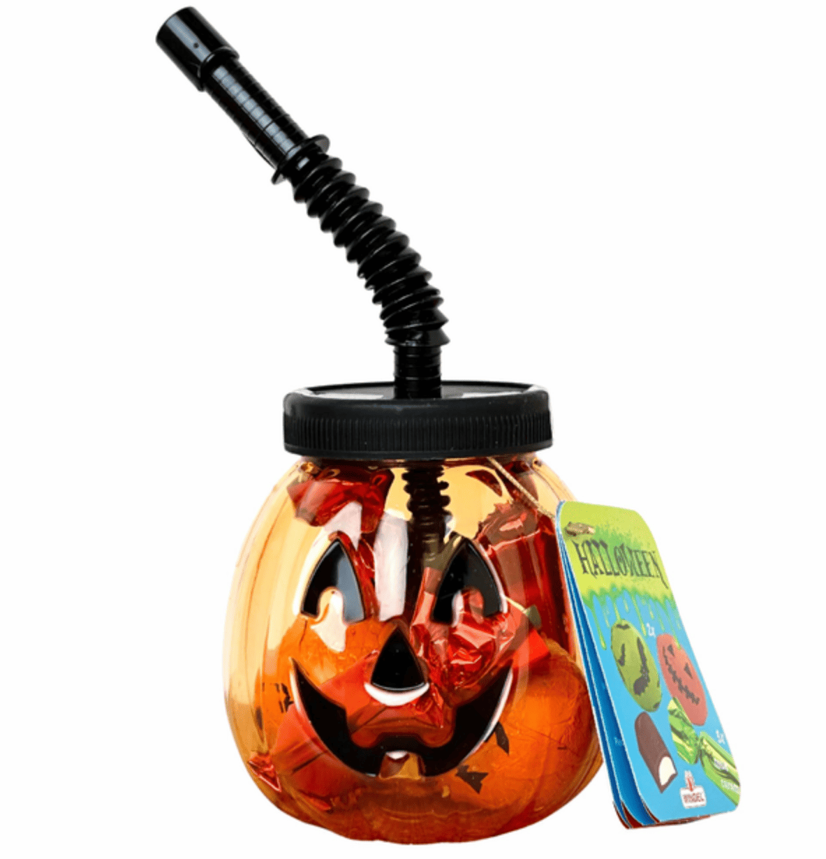 Стакан с трубочкой Windel Halloween Pumpkin и конфетами 57 г (2795217980)