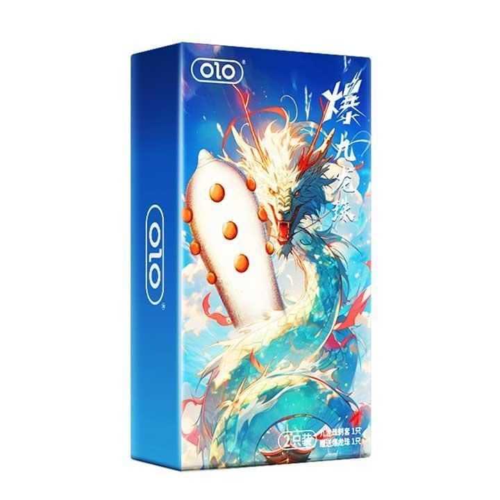 Презервативы с шипами супертонкий OLO Nine Dragon 2 шт. (X00001108)